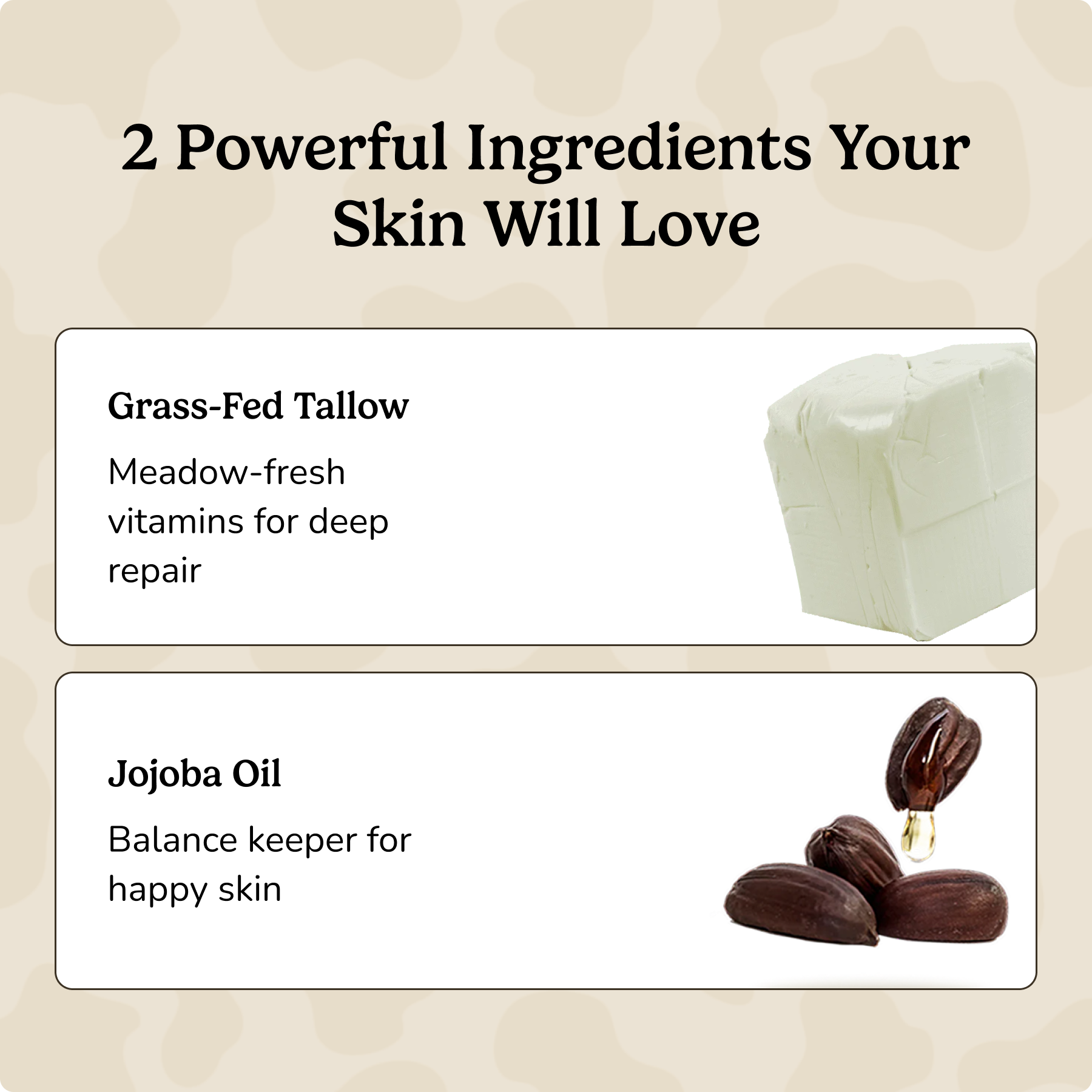 Whipped Grass-Fed Tallow Body Cream | With Jojoba Oil